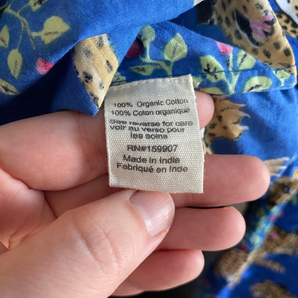 Printfresh Blue Leopard Vibrant Button Down Organ… - image 8